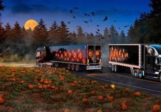 В симуляторах дальнобойщика ETS 2 и ATS празднуют Хэллоуин