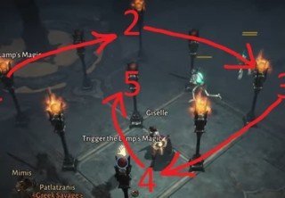 Зажгите все 9 ламп одновременно в Diablo Immortal