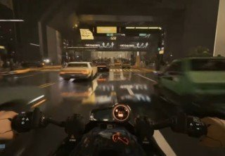 Атмосферная поездка в Cyberpunk 2077 с модом на плотность трафика