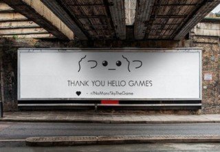 Игроки No Man's Sky установили баннер напротив студии Hello Games