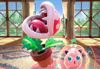 Растение-пиранья хочет укусить вас в Super Smash Bros
