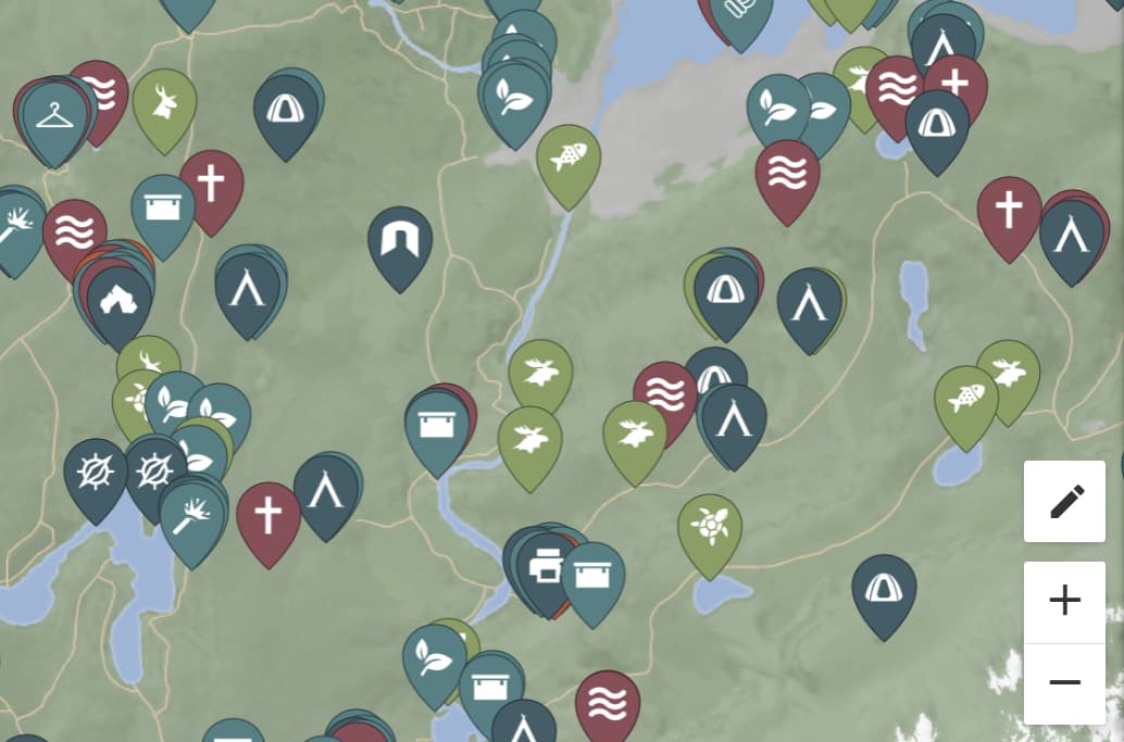 Интерактивная карта в Sons Of The Forest