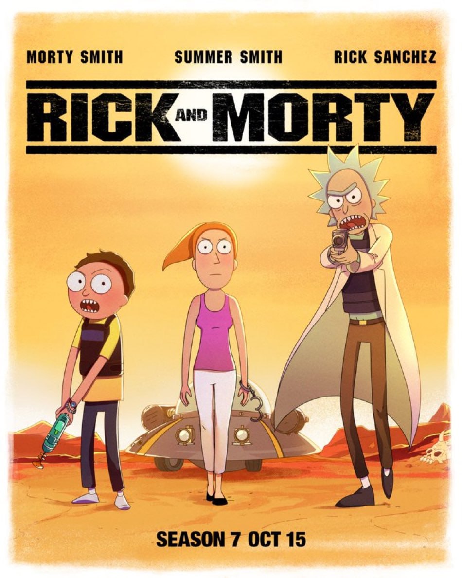 Опубликовали постер 7 сезона мультфильма «Рик и Морти» 