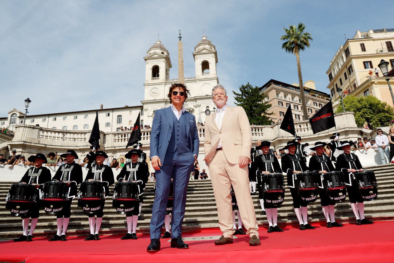 Том Круз и Кристофер Маккуорри на мировой премьере фильма