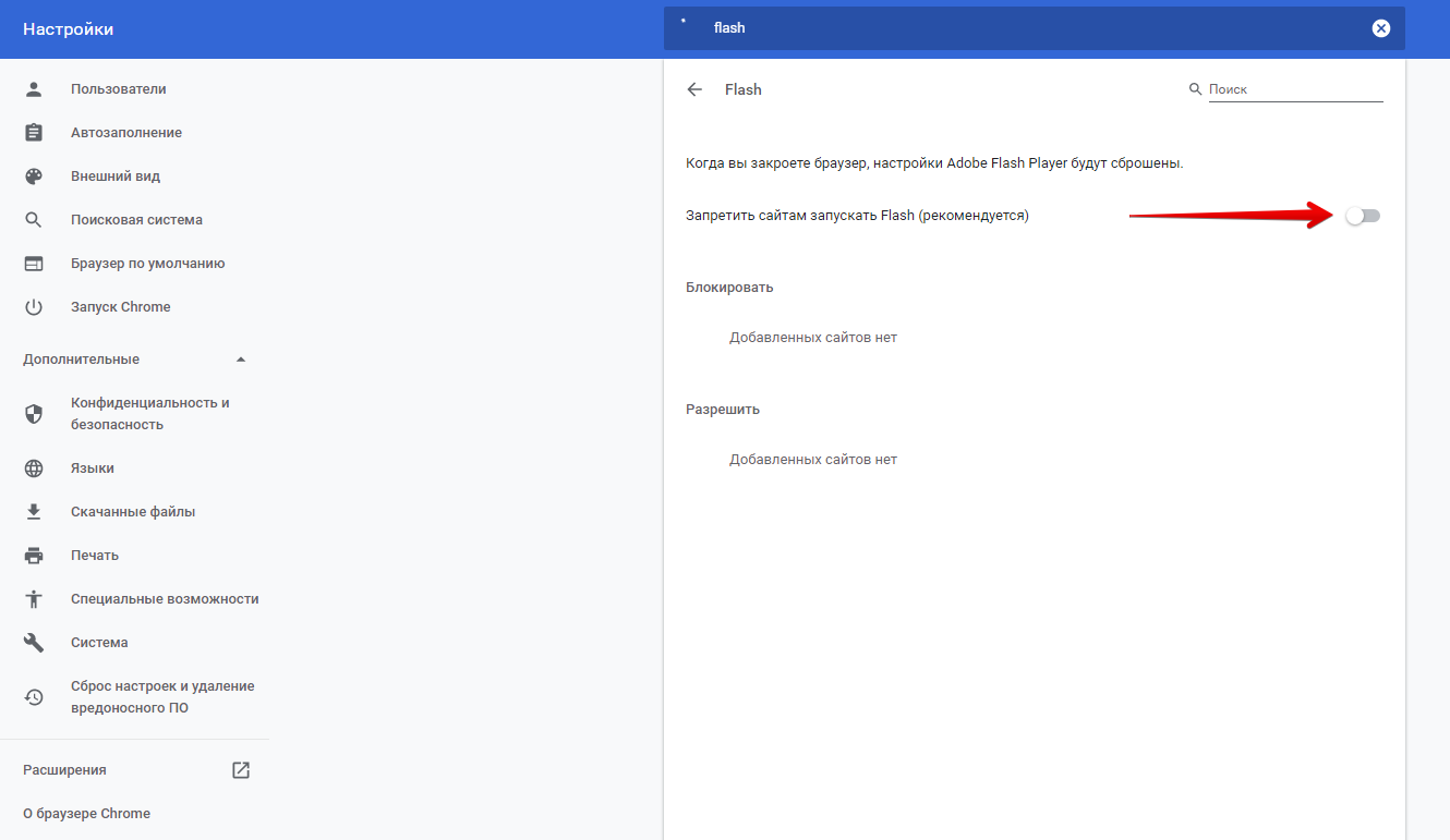 Как включить поддержку Flash в новой версии браузера Google Chrome |  ROBOKOT Games