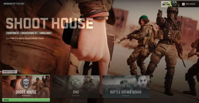 Можно ли поиграть бесплатно в Shoot House в Call of Duty: Modern Warfare 2
