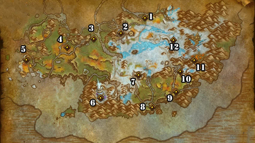 Все драконьи символы на Лазурном Просторе в World of Warcraft: Dragonflight