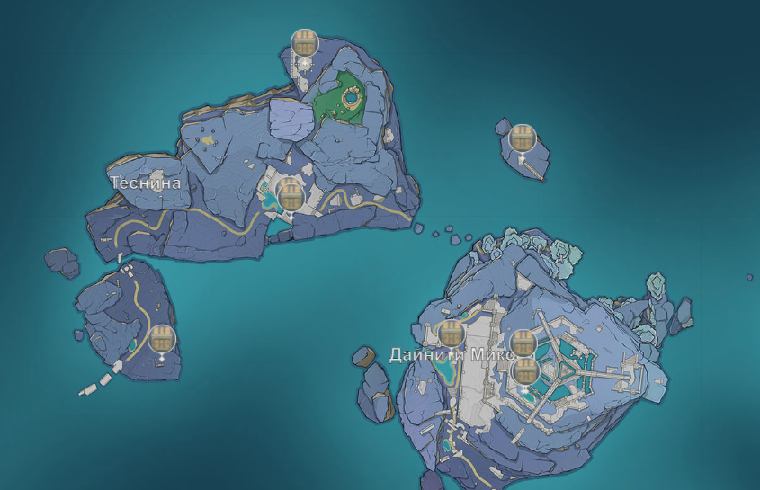 Карта драгоценных сундуков