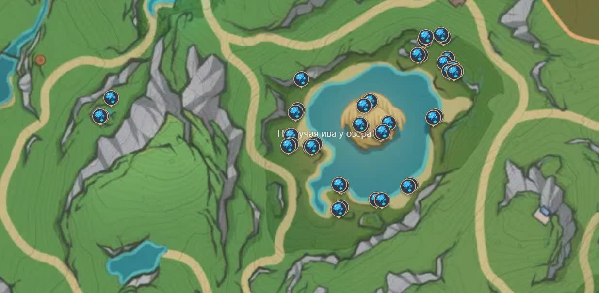 Где найти Лилию озерного света в Genshin Impact — карта
