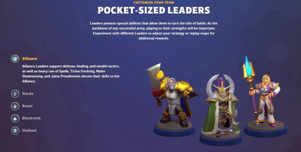 Лучший лидер (герой) Альянса в Warcraft Rumble
