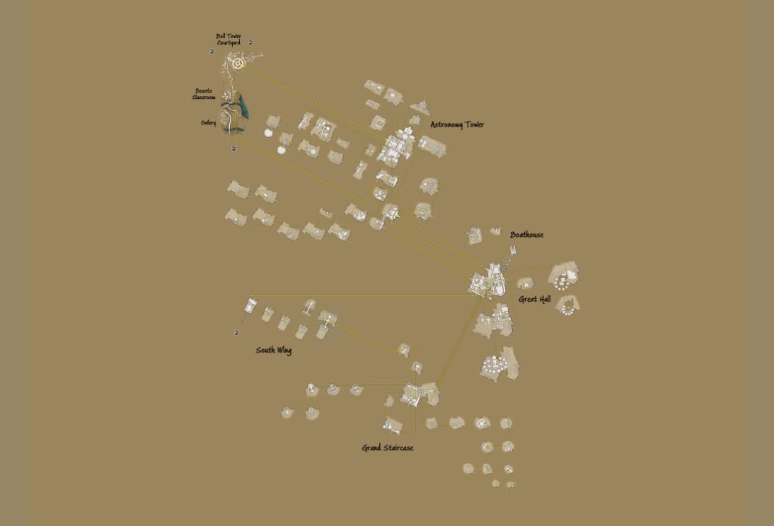 Интерактивная карта Хогвартса в Hogwarts Legacy