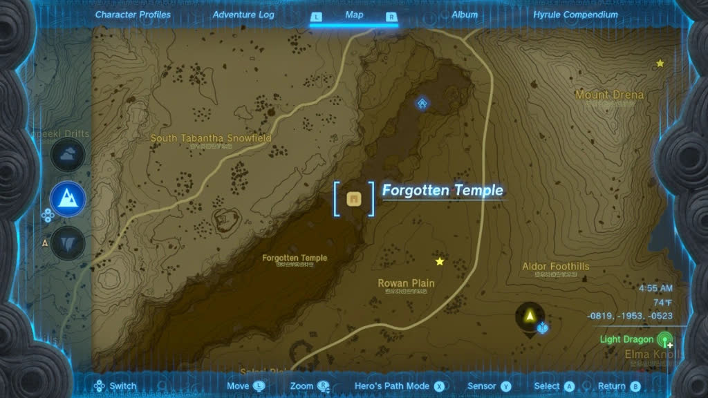 Где найти забытый храм в The Legend of Zelda Tears of the Kingdom