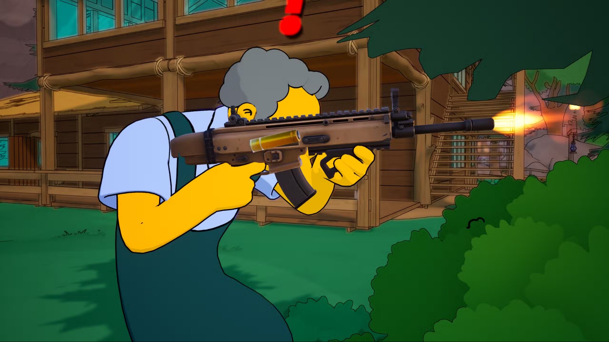 Оружие Мо Сизлака в Fortnite Simpsons: где найти пушку 5 Guns