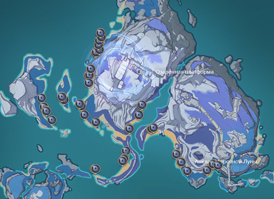 Где найти Ледяную гальку в Genshin Impact и у кого купить