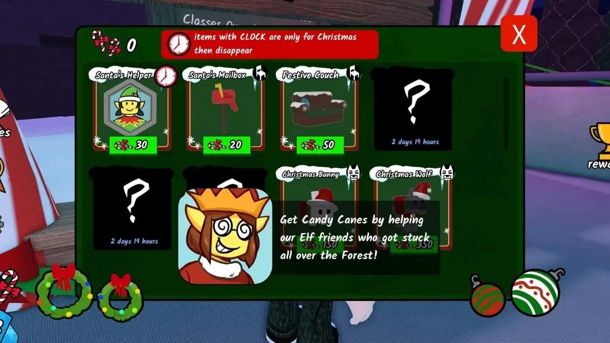 Гайд по рождественскому магазину эльфов в 99 ночей в лесу