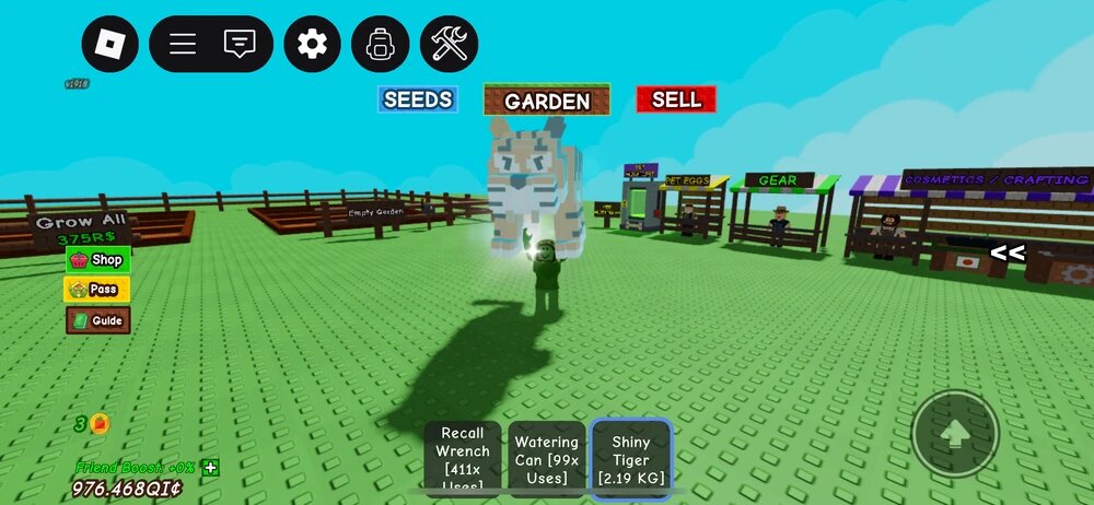 Все про тигра в Roblox Grow a Garden: что делает и как получить