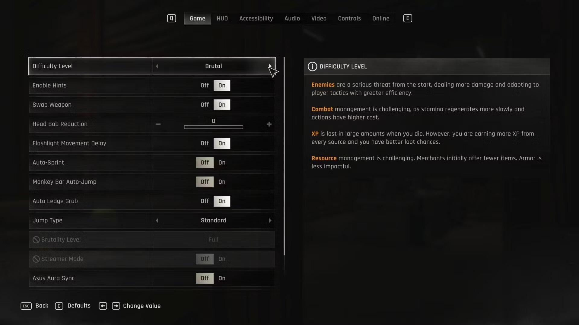 Как выбрать и поменять уровень сложности в Dying Light The Beast