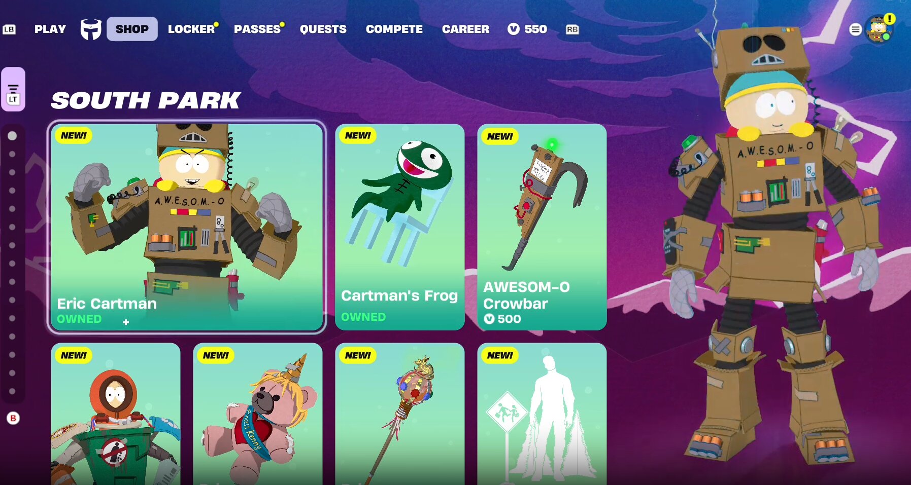 Как получить всех персонажей South Park в Fortnite: скины и цены