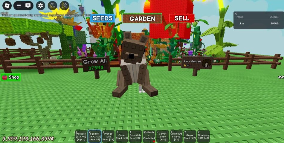 Все про белку в Roblox Grow a Garden: что делает и как получить
