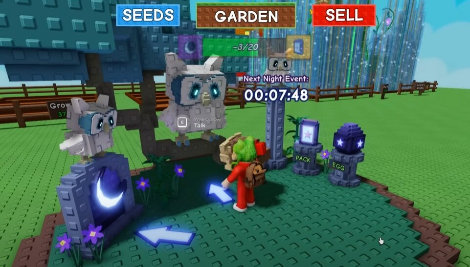 Фарм и дюп мунлайтов в Roblox Grow a Garden: как получить все ночные яйца и сову