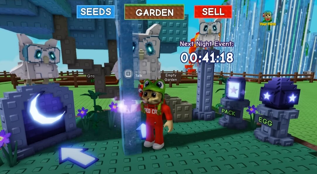 Фарм и дюп мунлайтов в Roblox Grow a Garden: как получить все ночные яйца и сову