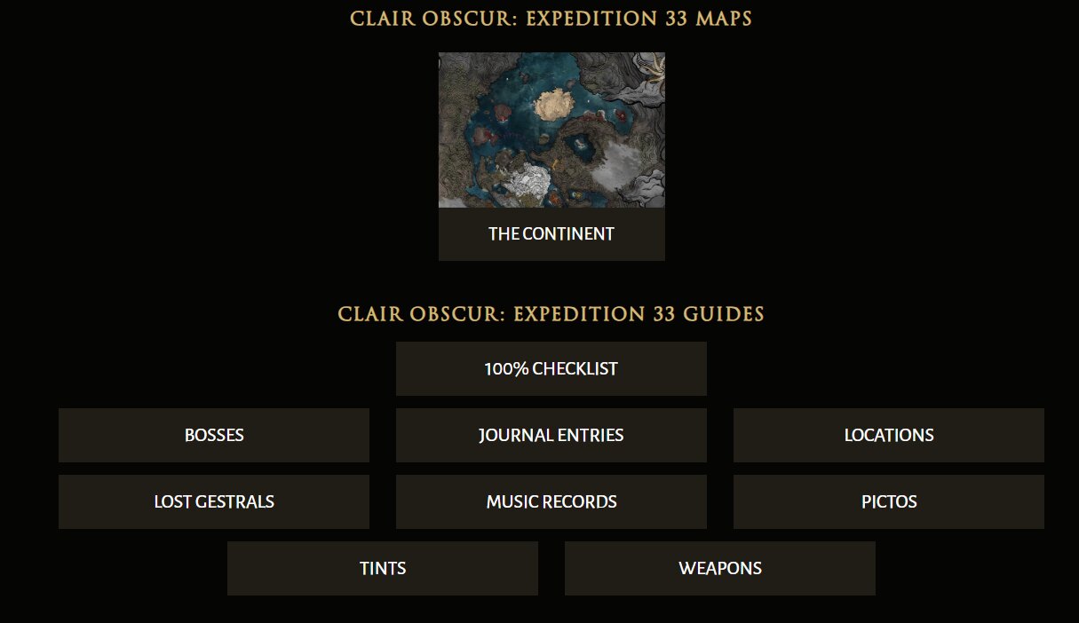 Полная интерактивная карта Clair Obscur Expedition 33