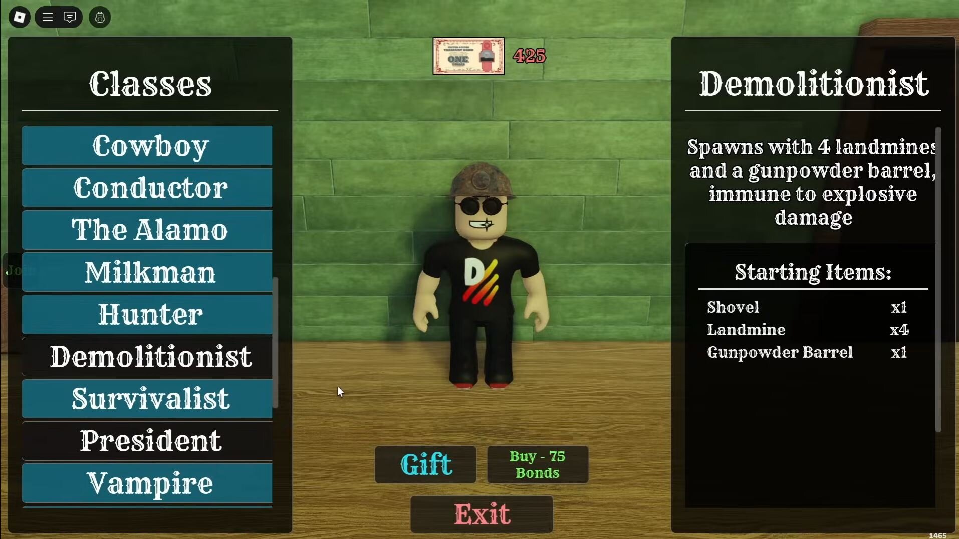 Все про класс Подрывник в Roblox Dead Rails