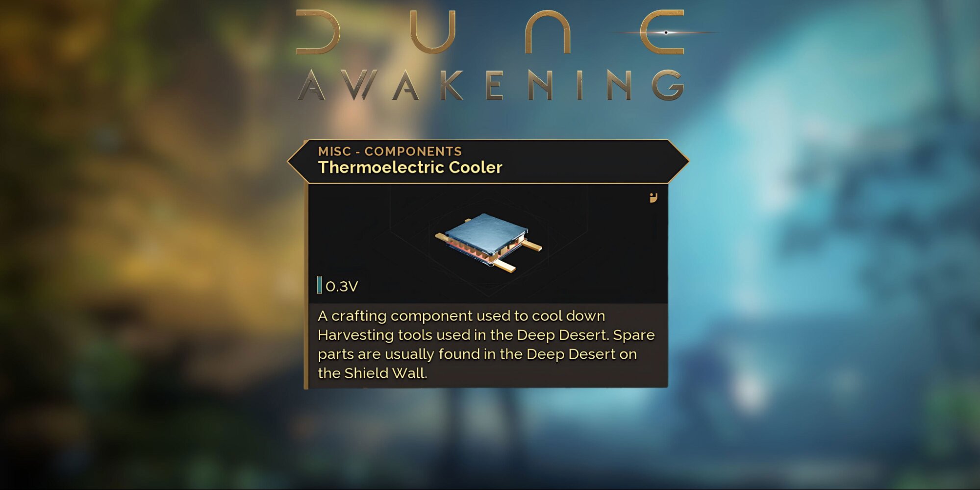 Где взять и у кого купить термоэлектрический охладитель в Dune Awakening