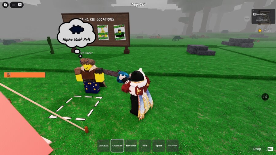 Все про торговца шкурами в Roblox 99 Nights in the Forest