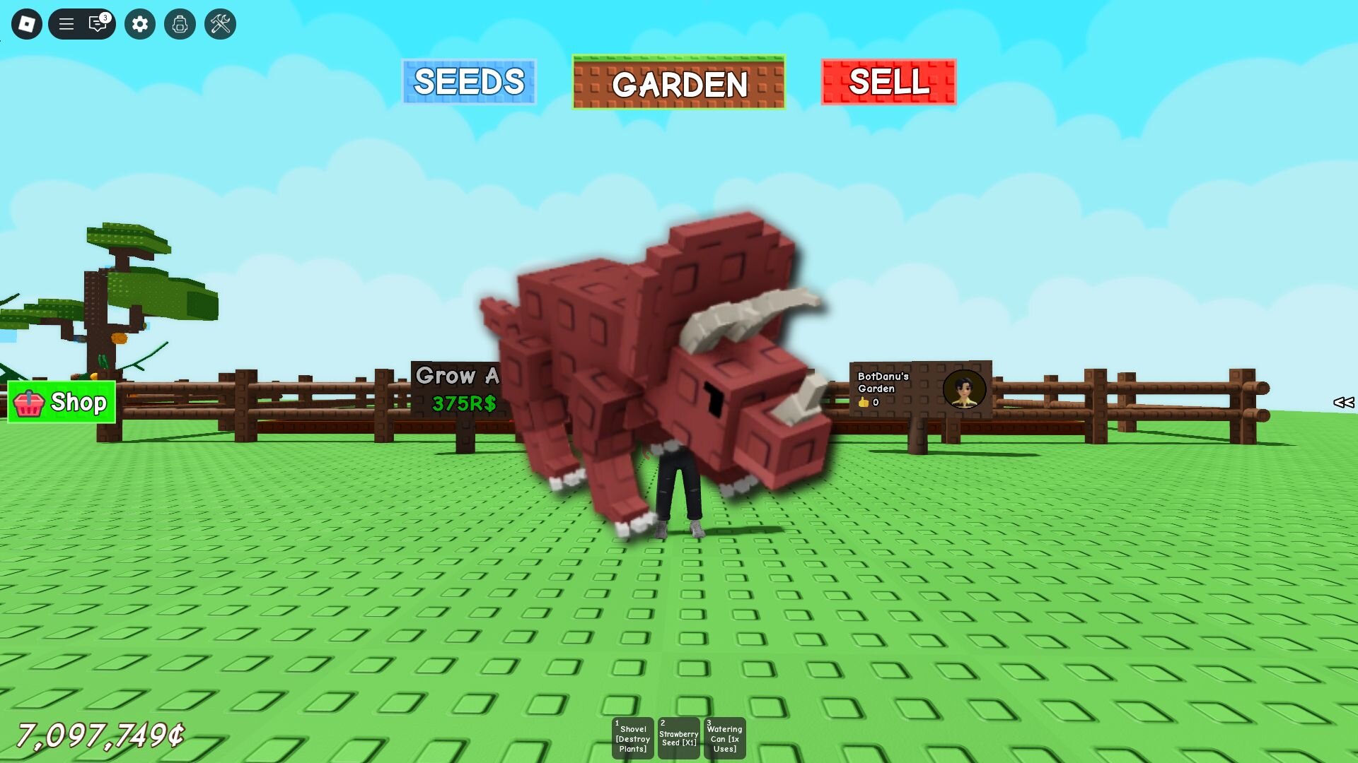 Все про трицератопса в Roblox Grow a Garden: что делает и как получить