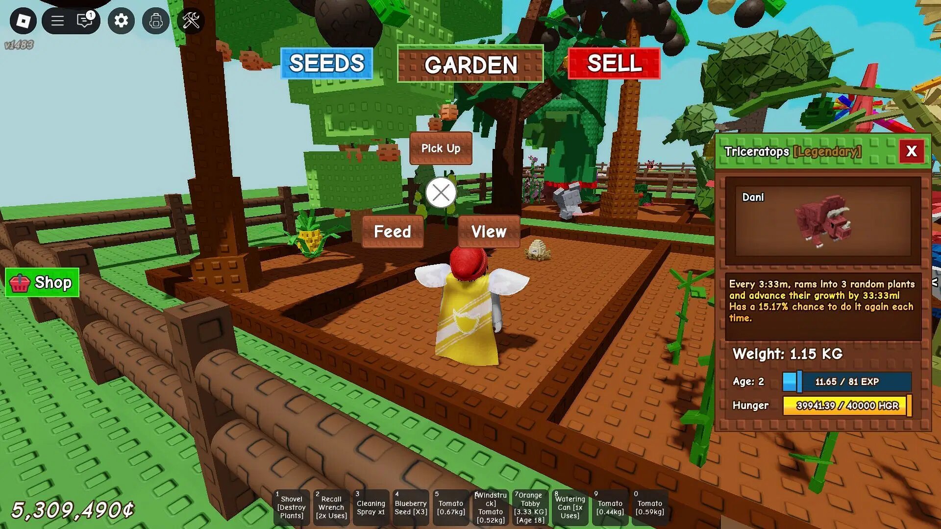 Все про трицератопса в Roblox Grow a Garden: что делает и как получить
