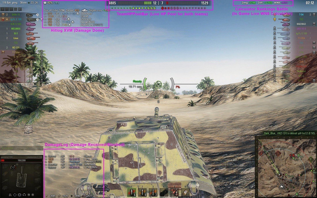 Сборник модов XVM для World of Tanks