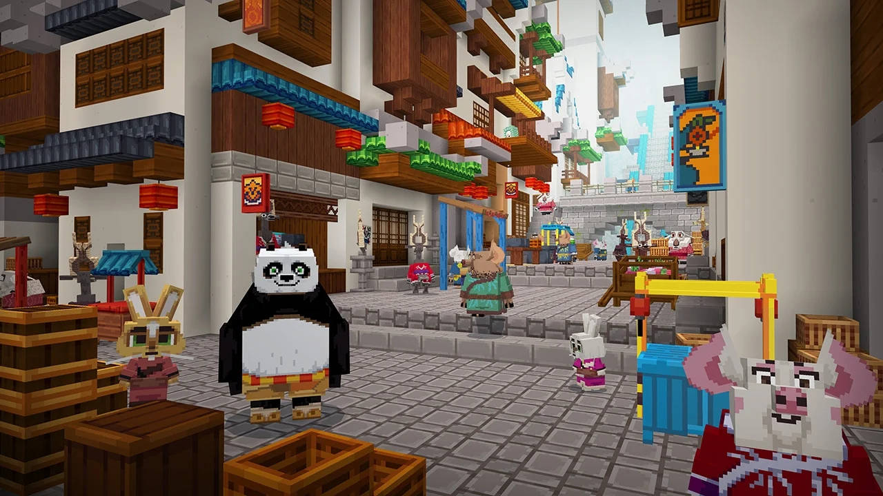 Для песочницы Minecraft Bedrock выпустили DLC «Кунг-фу панда»