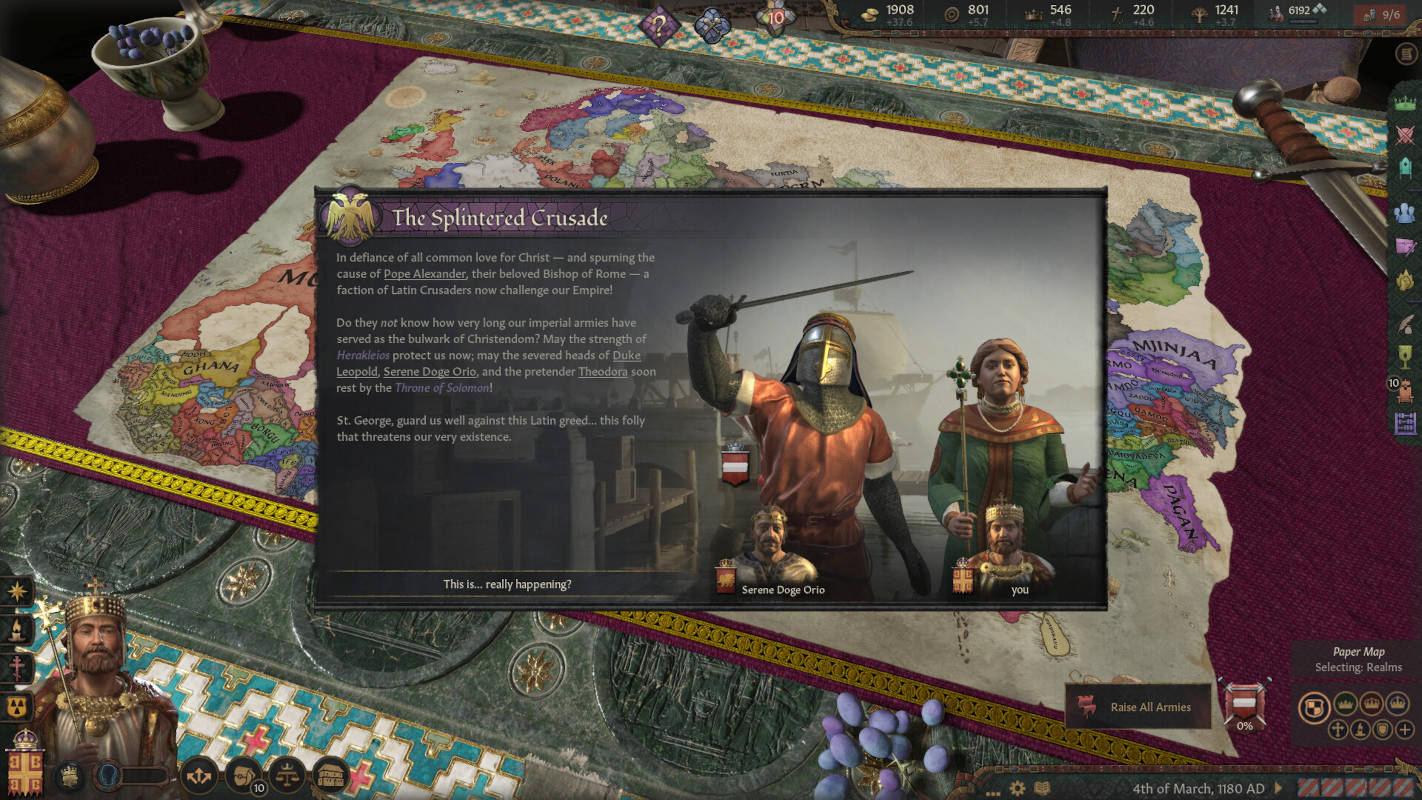 Для Crusader Kings 3 вышло византийское DLC Roads to Power