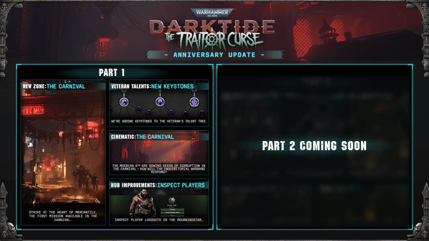 Warhammer 40,000: Darktide – в ноябре выйдет патч с зоной «Карнавал»