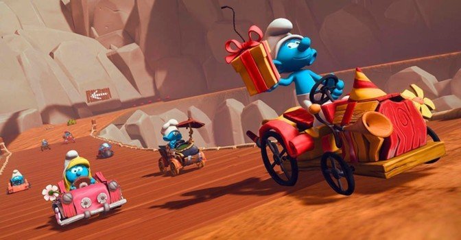 Зимой выйдет аркадная гонка про смурфиков Smurfs Kart