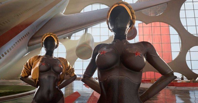 [18+] Atomic Heart – мод ввел в игру физику груди для близняшек