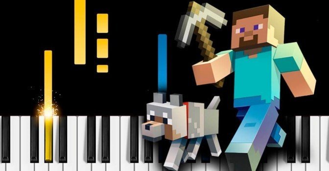 Игроку удалось пройти Minecraft с помощью пианино