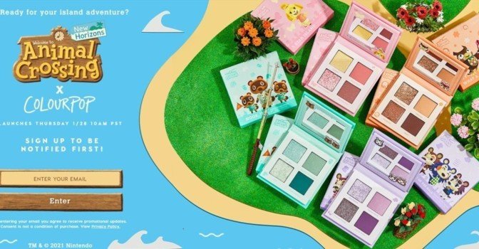 Анонсирована коллаборация Animal Crossing х ColourPop