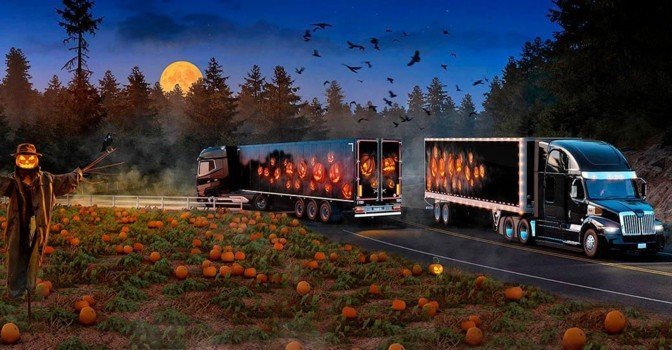 В симуляторах дальнобойщика ETS 2 и ATS празднуют Хэллоуин