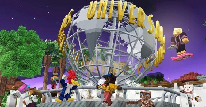 Для Minecraft вышло DLC, посвященное парку развлечений Universal