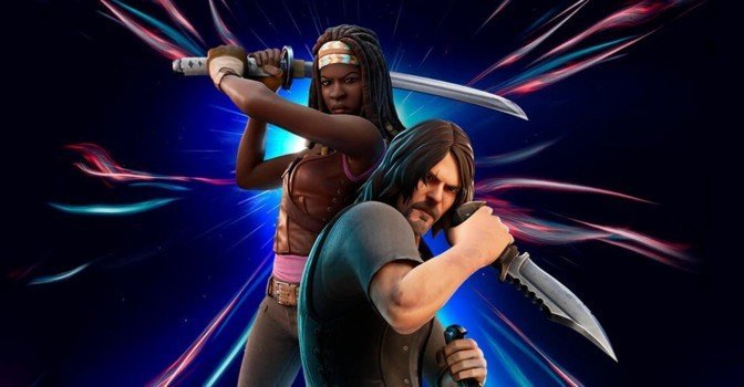Дэрил и Мишонн из «Ходячих мертвецов» появились в Fortnite