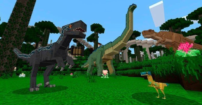 Для Minecraft вышло дополнение «Мир Юрского периода»