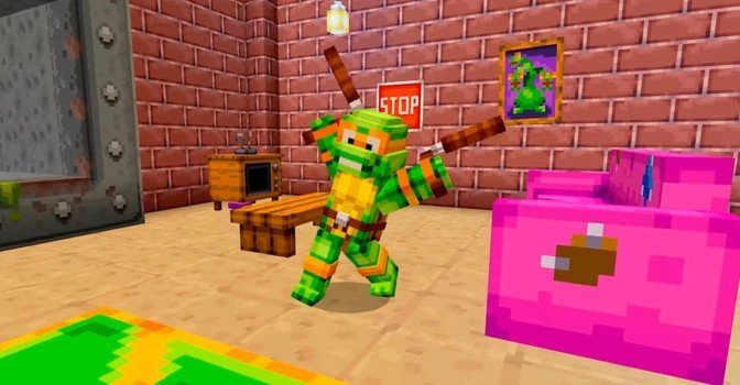 Игра Minecraft получила DLC с персонажами из «Черепашек-ниндзя»