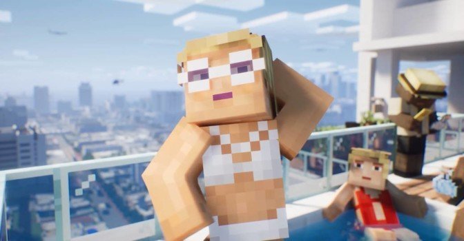 Трейлер Grand Theft Auto 6 воссоздали в стиле Minecraft