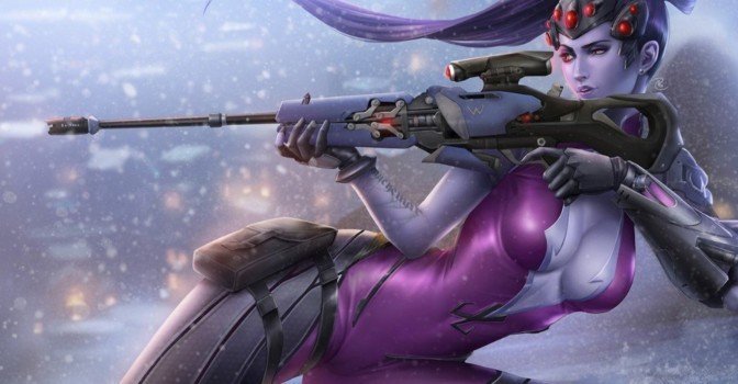Пятничный арт на Роковую вдову из Overwatch