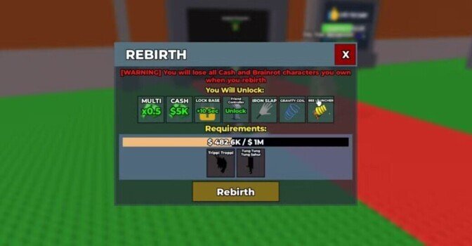 Перерождение в Роблокс Укради Брейнрот: что нужно, какие награды