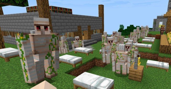 Патч 1.18.10 для Minecraft добавил трещины на железных големов