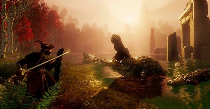 В новых роликах New World показали рыбалку и сражения в PvE