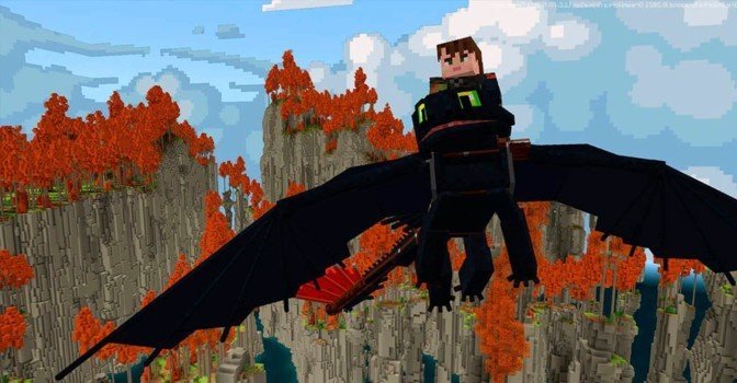 Вышло дополнение How to Train Your Dragon для Minecraft